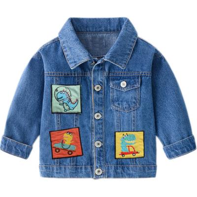 China Children's waterproof denim coat 2022 girls and boys Autumn Clothing Personality Holes Spring and Autumn Jacket New Korean Baby Coat for sale