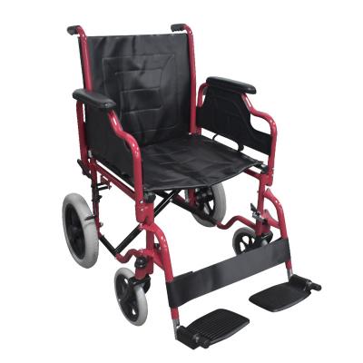 China Made of steel Factory High Quality Steel Wheelchair printed frame homecare chair wheel seat manual stainless steel wheelchair for sale