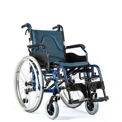 China Aluminum alloy material Wheelchair Supplier Price Steel Aluminum Hospital Home Used Manual Portable Folding Lightweight Wheelchair For Sale for sale