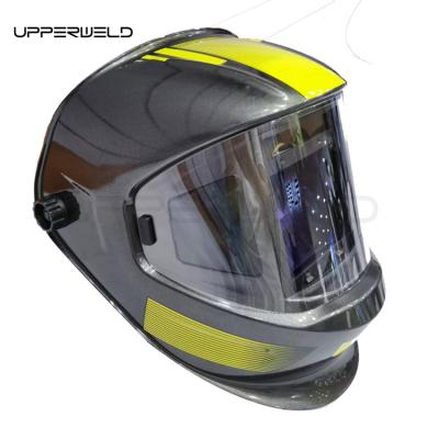 China Auto Darkening Welding Helmet with Welding Torch and Lightweight Hemispherical 4C Lens for sale