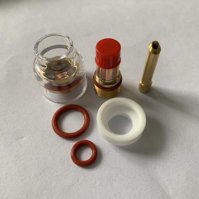 China TIG ACCESSORIES Pyre TIG Welding Torch Gas Lens 10 Pyrex Cup Kit for Tig WP-17/18/26 Torch for sale