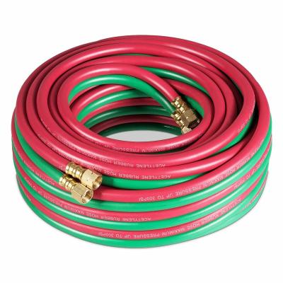 China NBR Oxygen Acetylene Hose 1/4 Inch B Fittings Twin Welding Hose for 50ft Efficiency for sale