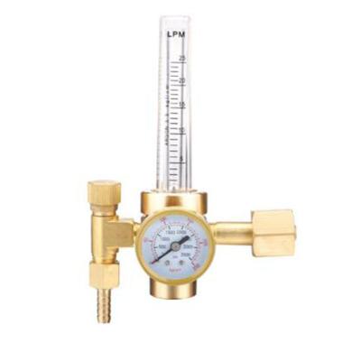 China CO2 Gas Regulator Full Copper Flowmeter for Mig Welding Brass Yellow Valves Included for sale