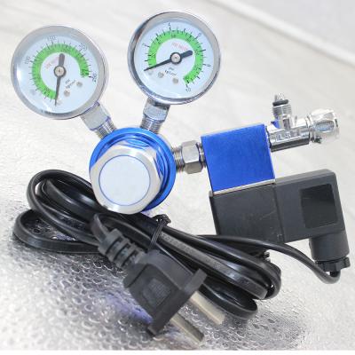 China W21.8 G5/8 Thread Aquariums co2 regulator with solenoid valve 3500PSI output Pressure for sale