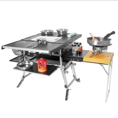 China Aluminum Stainless Steel Folding Camping Table for Portable Kitchen in Car or House for sale