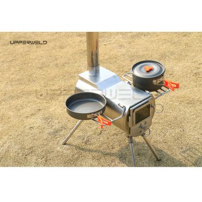 China Wood Burning Tent Stove for Camping Stainless Steel and 3.5 Inch Chimney Pipe Included for sale