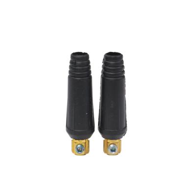 China 10-25 Male 100A-200A European Type Copper Welding Cable Connector for Welding Machine for sale