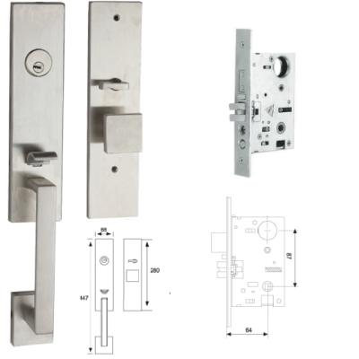 China Furniture door modern design furniture door andleset handle door lock front main door mortise zinc alloy handleset for sale