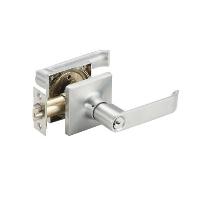 China Privacy Modern Gateway Entrance Entrance Lever Door Handle Set US Canada Tubular Satin Nickel Door Lock Set for sale