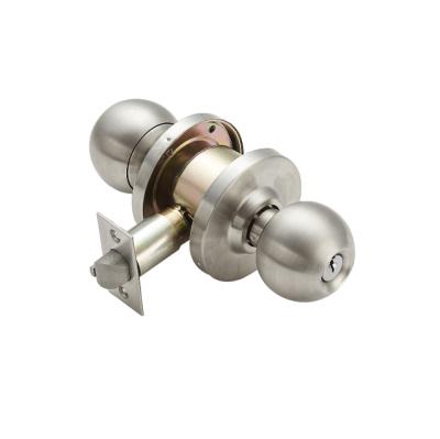 China High security ANSI durable grade 2 knobset cylindrical door knob locks with brass keys for entrance commercial door lock/office lock for sale