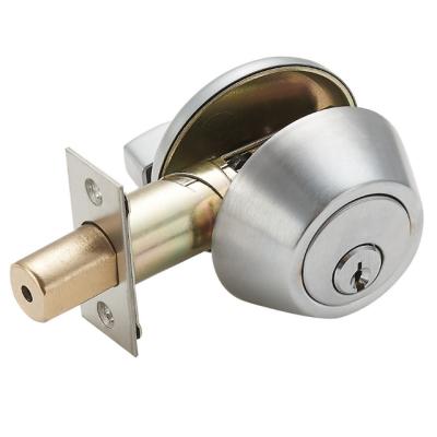 China Furniture door USA ANSI standard deadbolt bedroom door lockset with keys single cylinder latch brass deadbolt for sale