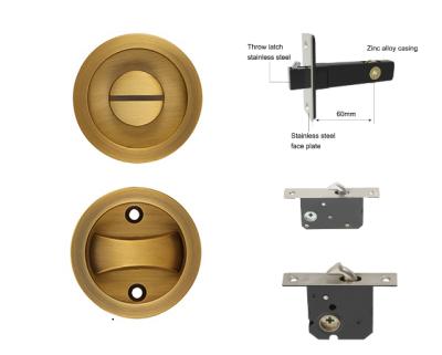 China Bathroom/passage sliding door lock stainless steel turn konb door hook lock for toilet door for sale