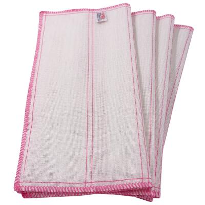 China Sustainable Microfiber Cleaning Cloth Wash Edge OEM Gsm Item Feature Weight Eco Material Origin Overlock Size 30cm*38cm for sale