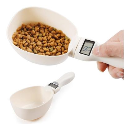 China Pet Food Scoop Automatic Dog Food Measuring Accurate Measuring Cup With LCD Display for sale