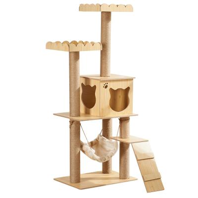 China Sustainable Pet Supplies Export Quality Cat Climbing Frame Scratching Board Claw Strut Grinding Jumping Platform for sale