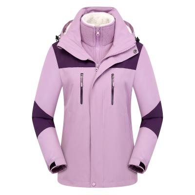 China Breathable 3 in 1 Skiwear 2021 Best Waterproof Outer Jacket Fleece Jacket Inner Plus Size Coats Anorak Jacket for sale