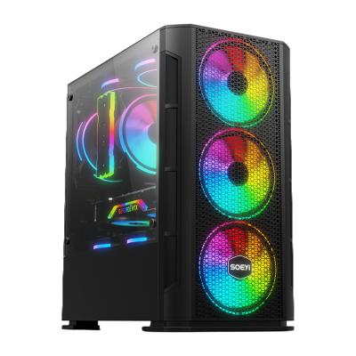 China With Fan Computer Case and Custom Tower MATX/ITX Motherboard Gaming CPU Cabinet PC Case for sale