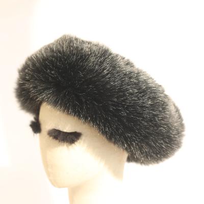 China Wholesale Fabric Girl Winter Faux Snow Wolf Fluffy Fur Headband For Women for sale