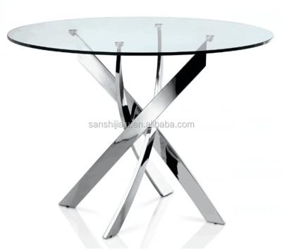 China Morden simple style small dining table set glass dining table for sale for sale