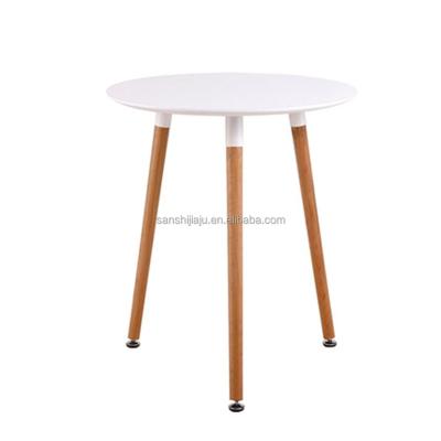 China Morden MDF Solid Top Beech Wood Leg Round Bar Table for sale