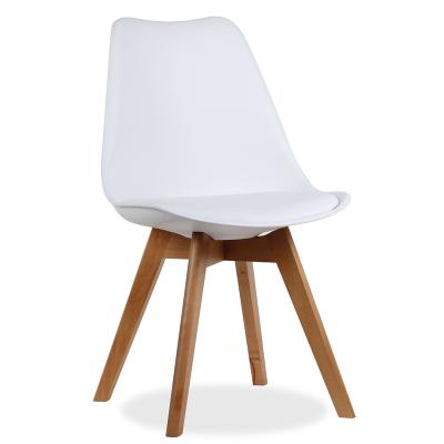 China Morden Wooden Legs Cheap Plastic Chair Dining Chair For Dinner for sale