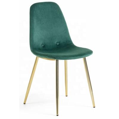 China Modern Hot Sale Velvet Fabric Restaurant Chair Classic Nordic Furniture Golden Leg Dining Chair Restaurant Chairs for sale