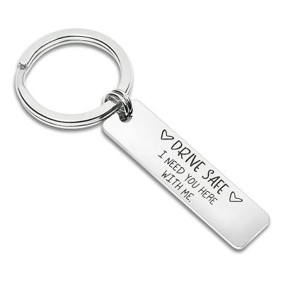 China Gifts Reminding You To Be Safe New Custom Gift For Father Friend Workout Safe I Need You Here With Me Keychains for sale