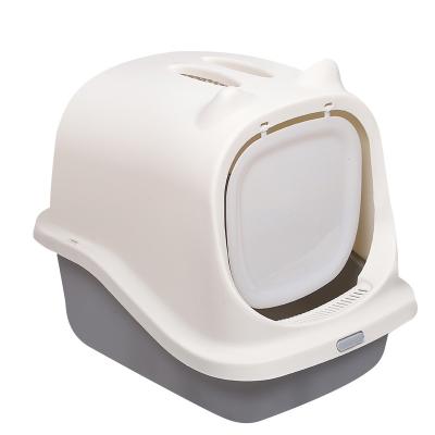 China Taotaopets New Design Viable Large Plastic Cat Litter Box Enclosure Cat Toilet Available With Free Scoop for sale