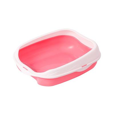 China Durable Eco-Friendly PP Stocked Semi Closed Cat Litter Box Cat Toilet Product Supplies Wholesale for sale