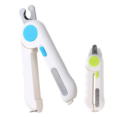 China Viable 3 in 1 New Improved Pet Cat Scissors Nail Grinder LED Pet Nail Clippers for sale