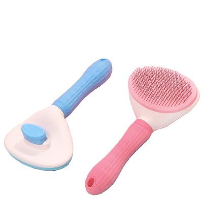 China Pet Grooming Tool PP Pet Hair Remover Stocked Cleaning Round Brush Cat Hair Remover for sale