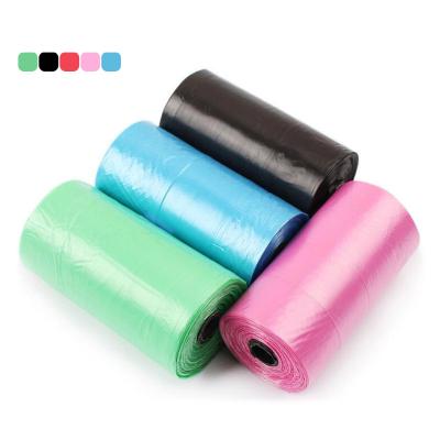 China Stocked 20 Pcs/Roll Monochromatic Multicolor Optional Poop Bag Optional Waste Bags Pet Border Pet Supplies Wholesale for sale