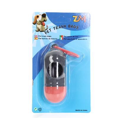 China Creative Portable Stored Capsule Shape Dog Poop Bag Dispenser Poop Bag Holder For Outdoor Walking for sale