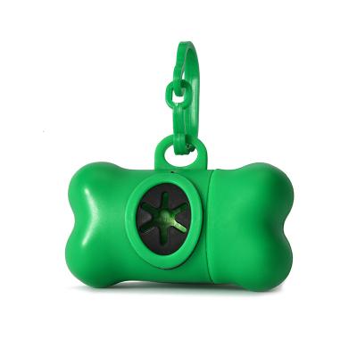 China Portable Pet Poop Bag Dispenser Pet Bone Shape Pet Poop Bag Holder Viable Portable Waste Bag Dispenser for sale