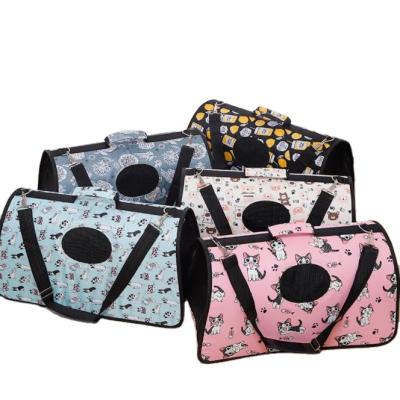 China Wholesale Printed Printed Oxford Cloth Pet Cat Dog Travel Portable Carrier Bag Cat Carrying Bag for sale