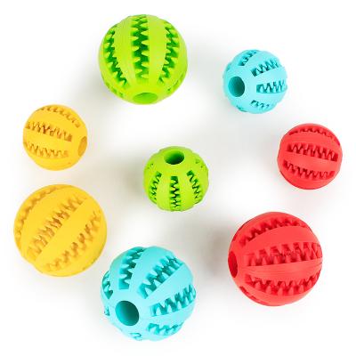 China 7cm Dog Chew Toy Cleaning Tool Rubber Dog Food Treat Ball Stocked Eco Friendly Toy Pet Accessories for sale