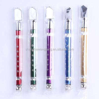 China Straight Head Diamond Oiling Rolling Glass Cut Glass Cutter for sale