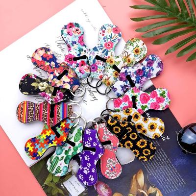 China Eco-friendly Lip Balm Stick Key Chain Holder, Lip Gloss Neoprene Lip Balm Keychain Key Chain Holder with Metal Clip Ties Gifts for Family Friends for sale