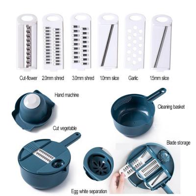 China Viable SHINY Tornado Kitchen Tools Mini Multifunctional Vegetable Slicer Chopper Vegetable Slicer With Container for sale