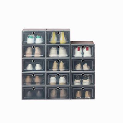 China High Quality SHINY Sustainable Shoe Box Clear Storage Shoe Racks Acrylic Shoe Storage Box Organizer for sale