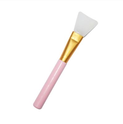 China Custom silicone face mask brush fan logo cosmetic makeup brush DIY mask tool soft face mask brush for sale