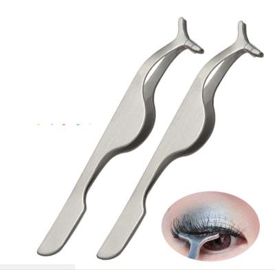 China Eyelash Extension Make up Curling Stainless Steel Eyelash Clip, Beauty Makeup Eyebrow Clip Tweezers for sale