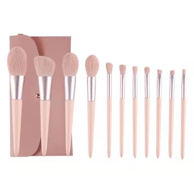 China Angular Blush Custom Packaging With PU Bag 11 Pcs Makeup Brush Set Makeup Brushes Private Seller High Quality for sale