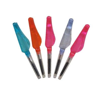 China Mascara Eyebrow Tools Mascara Brush With Colorful Folding Comb for sale