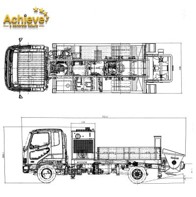 Китай Тележка управляемая PTO установила конкретную линию ³ /H насоса AI-50CLPP 40M для Австралии продается