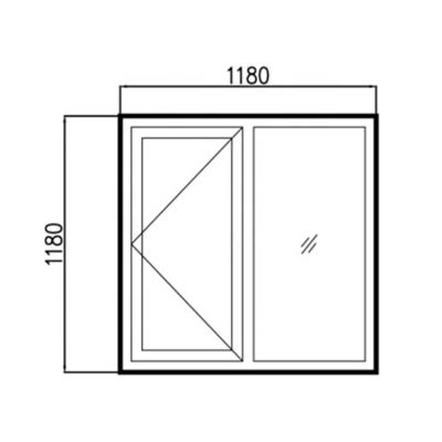 China Factory Direct Supply Cheap Price Heat Insulation 65 Series Casement Triple Narrow Pane Windows for sale