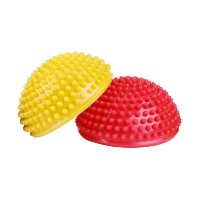 China Body Shaping Professional Supply Durian Shape Small Massage Fitness Exercise PVC Yoga Half Ball for sale