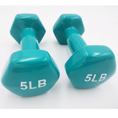 China HY6003 Home Use Vinyl Dipping Neoprene Dumbbell PVC Hex Dumbbell for sale