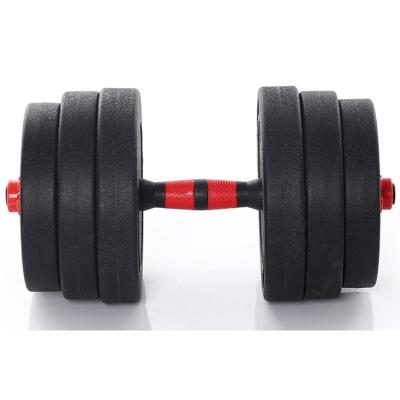 China Professional PVC+cement supply weightlifting 30kg cement dumbbell set for sale for sale