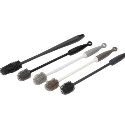 China Sustainable Non-slip PP Wholesale Sweep Silicone Cleaning Brush Long Handle Wall Mounted Brush With Holder Set for sale